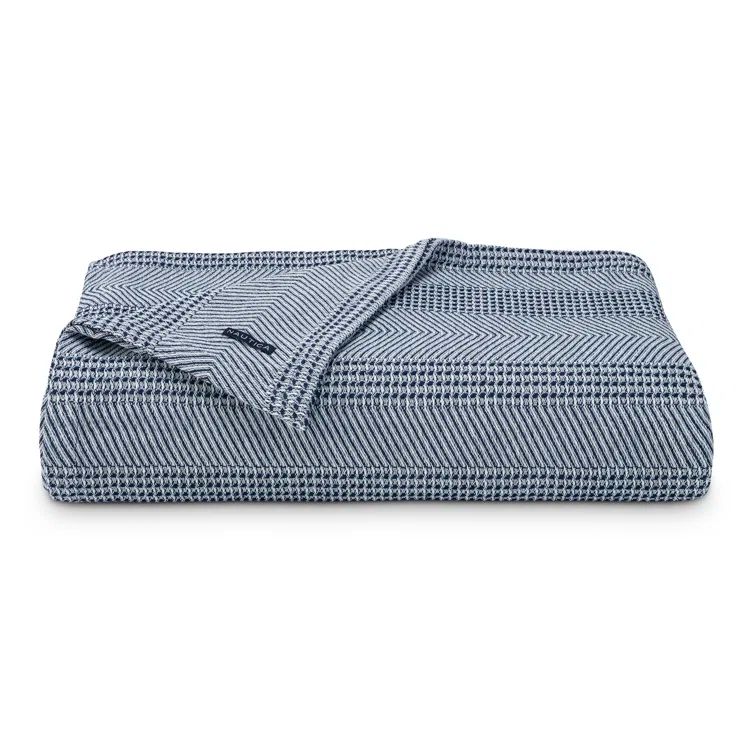 Chevron Stripe Grey Full/Queen Ultra-Soft Cotton Blanket