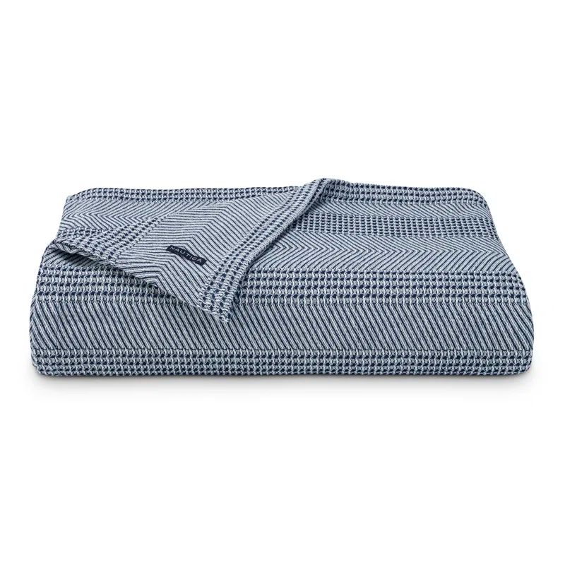Chevron Grey Twin Cotton Machine Washable Blanket