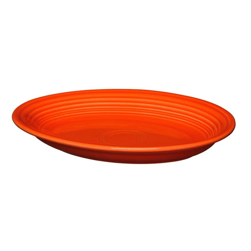 Poppy Ceramic Oval Platter, 11.6-Inch