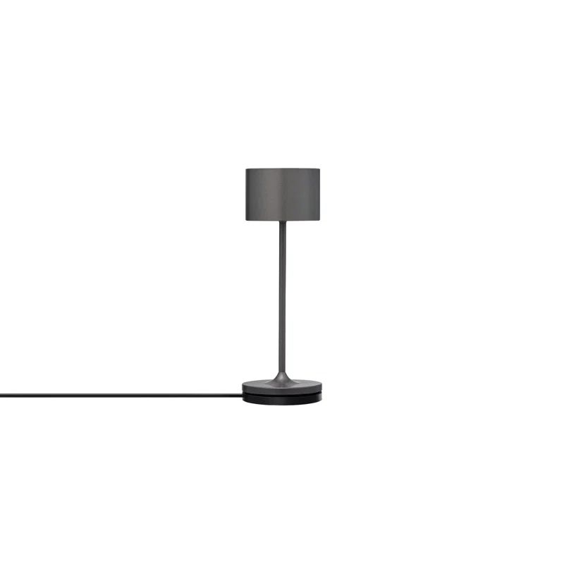 Gunmetal Metallic Cordless Outdoor Mini LED Lamp