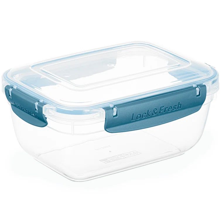 Blue BPA-Free Plastic Airtight Meal Prep Container