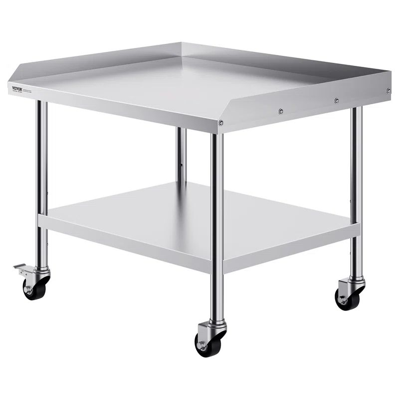 Heavy Duty Stainless Steel Kitchen Prep Table with Wheels
