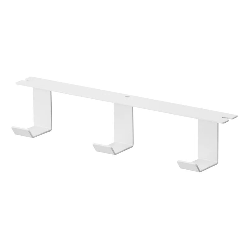 White Steel Under-Desk Storage Hooks