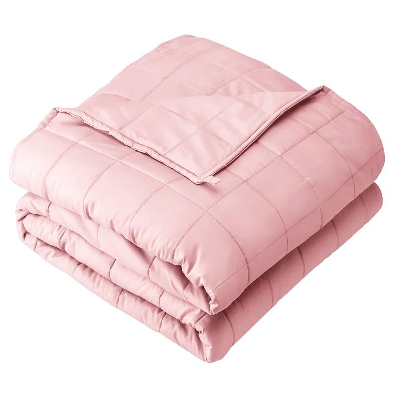 Bare Home 25 lb Pink Cotton Weighted Blanket