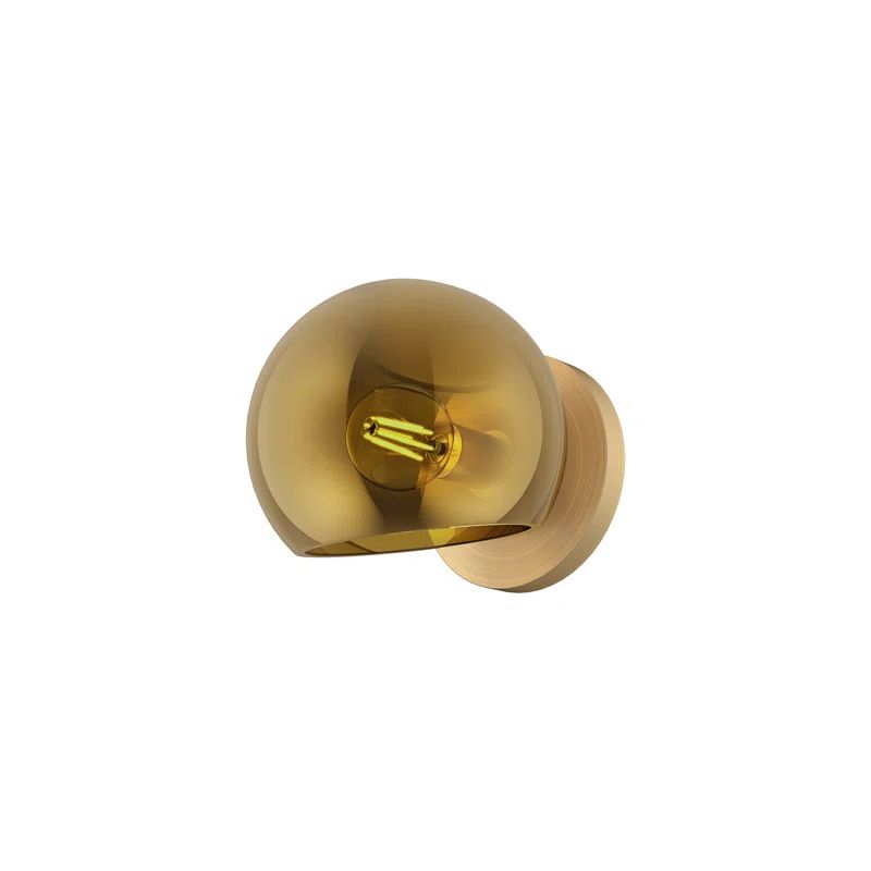 Willow Gold Glass Globe Wall Light