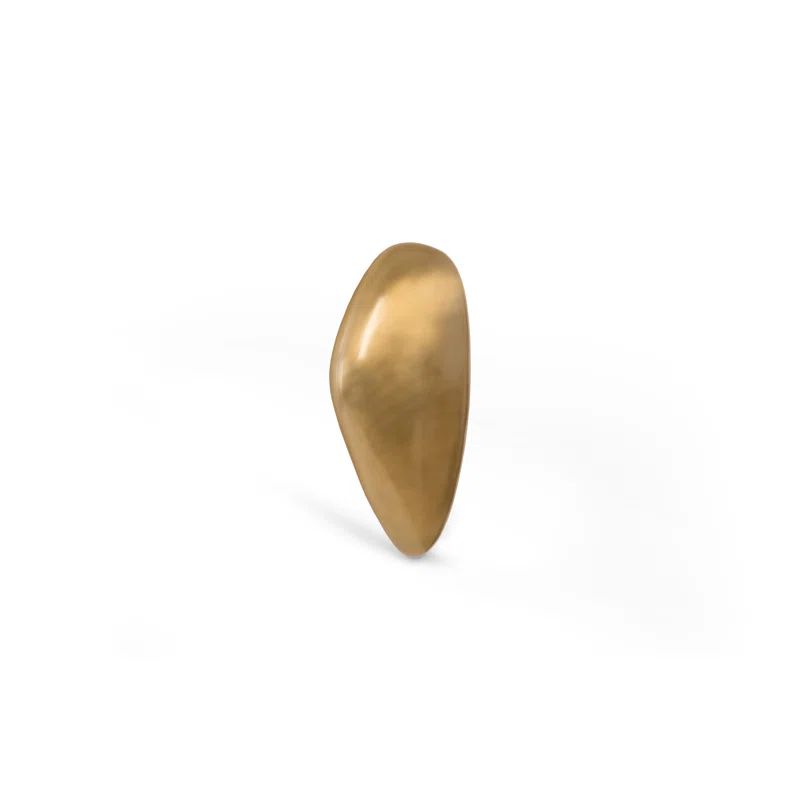 Large Gold Metal River Stone Wall Decor