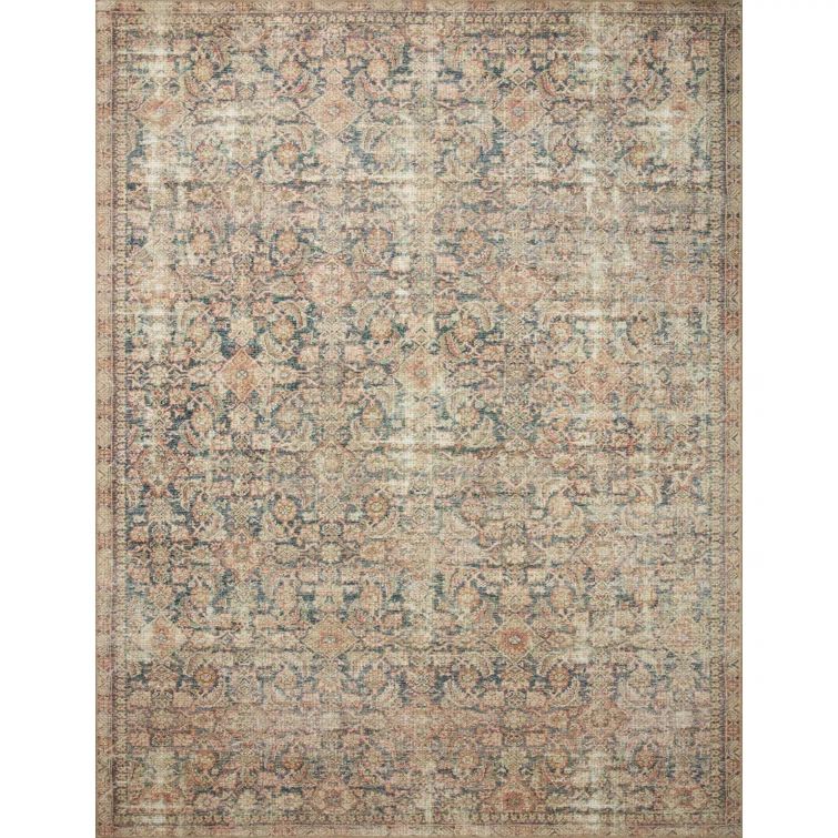 Aubrey Vintage-Inspired Multicolor Synthetic Area Rug, 2' x 5'