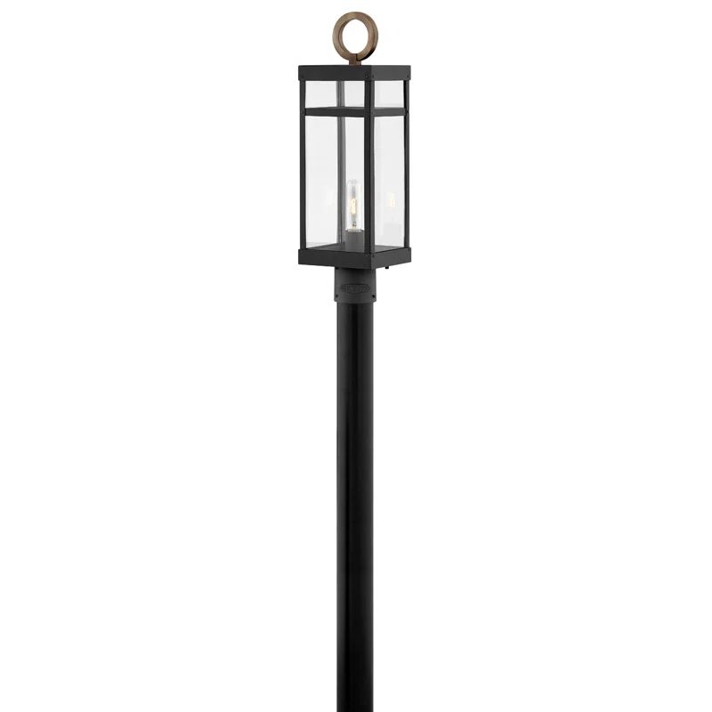 Porter Black and Bronze Outdoor LED Post Lantern