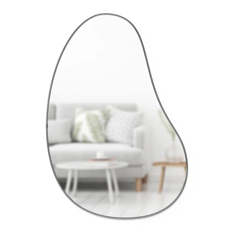24" x 36" Abstract Shaped Metallic Wall Accent Mirror