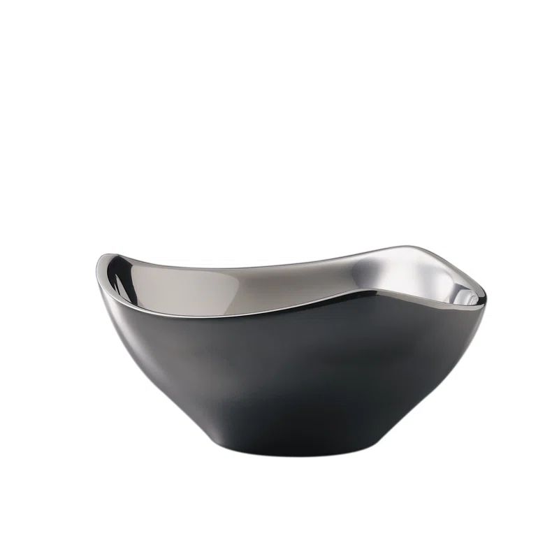 10-Inch White Ceramic Serving Bowl with Gentle Rim Points