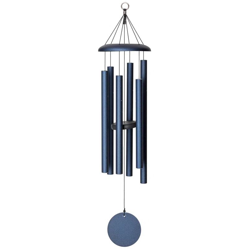 Midnight Blue Aluminum 27-Inch Wind Chime for Outdoor Decor