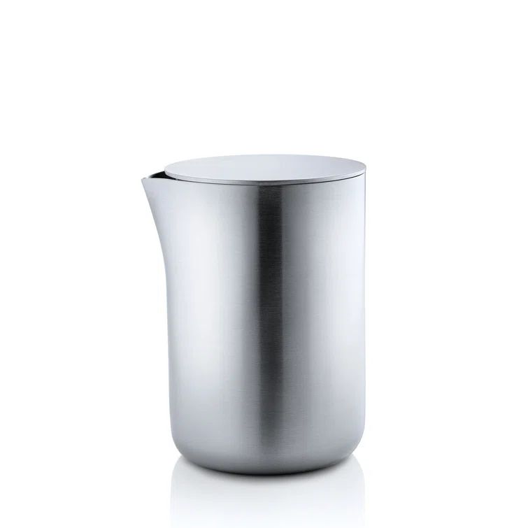 Modern 8 oz Stainless Steel Creamer with Lid