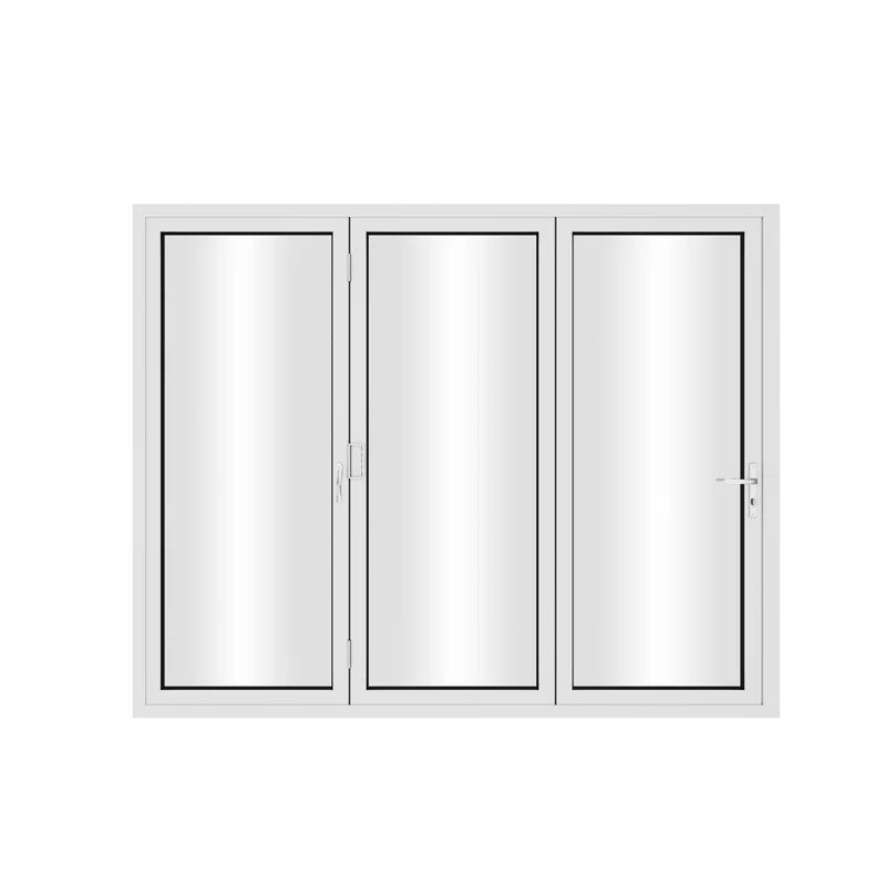 KaMic 96" White Aluminum and Glass Folding Patio Door