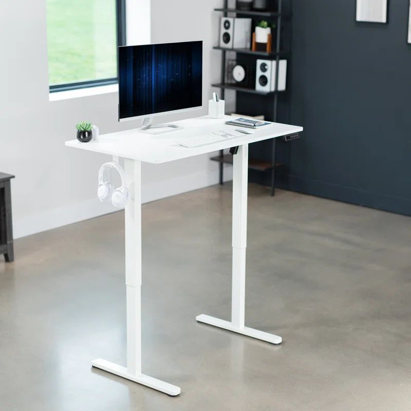 Elevate 44" White Electric Adjustable Standing Desk