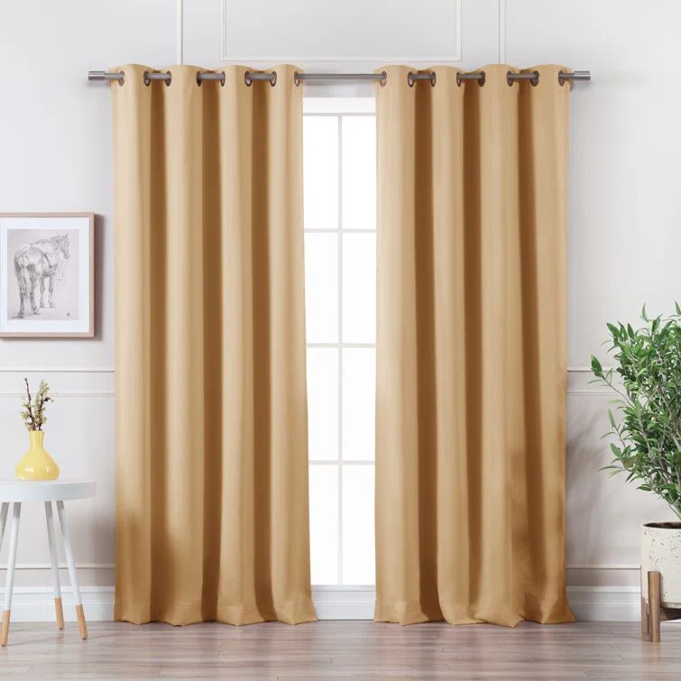 Sunlight Blackout Grommet Polyester Window Panels