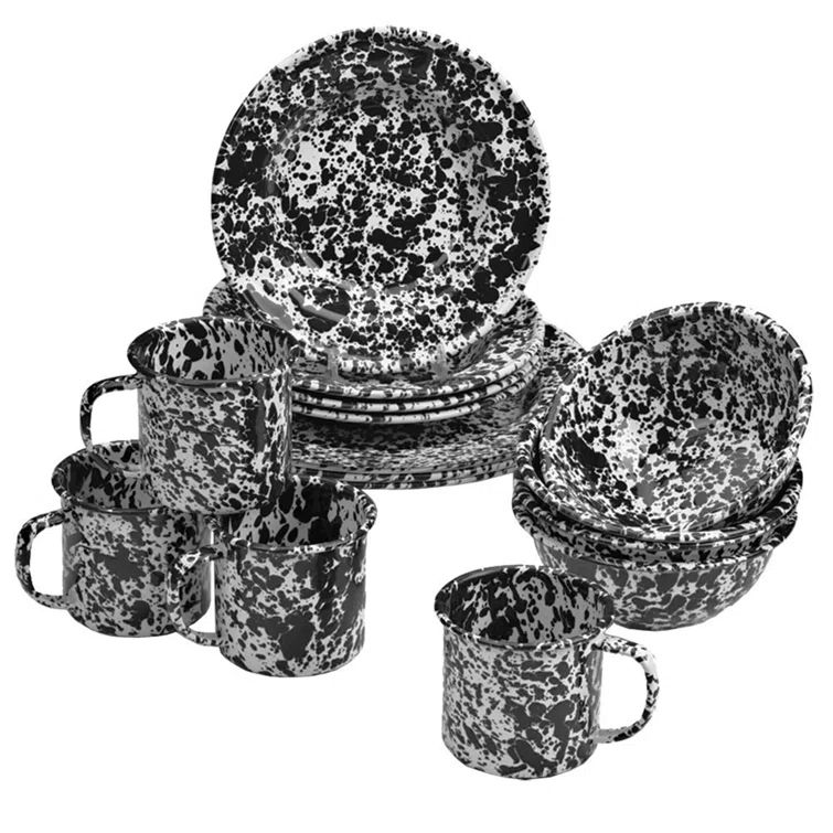 White Porcelain Outdoor 16-Piece Dinnerware Set