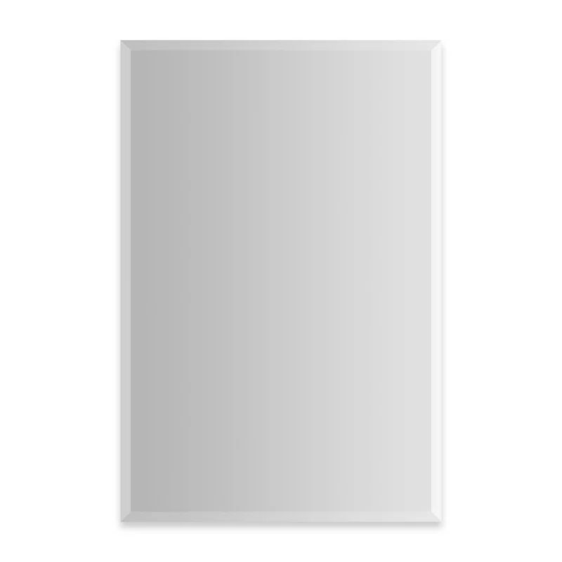 Sleek Frameless Beveled Full-Length Bathroom Mirror