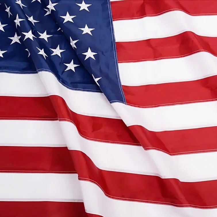 2x3 Foot Embroidered Nylon American Flag with Grommets