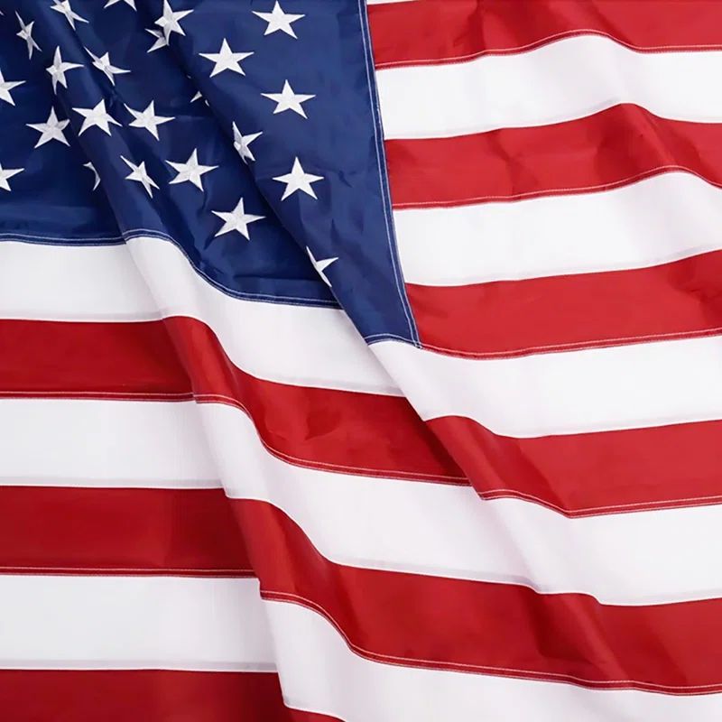 Heavy Duty 5x8 Foot American Flag with Embroidered Stars