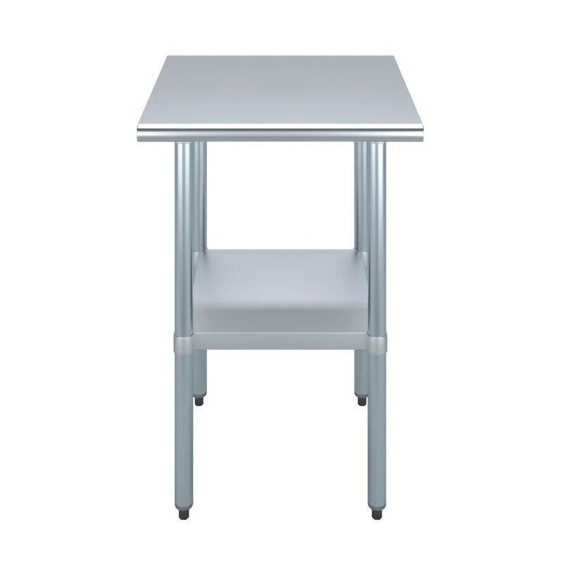 24" x 24" Stainless Steel Utility Work Table with Galvanized Undershelf