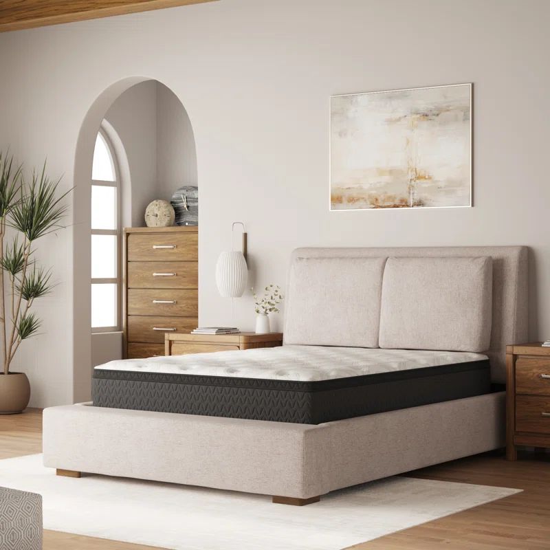White Pillowtop Gel Memory Foam California King Mattress
