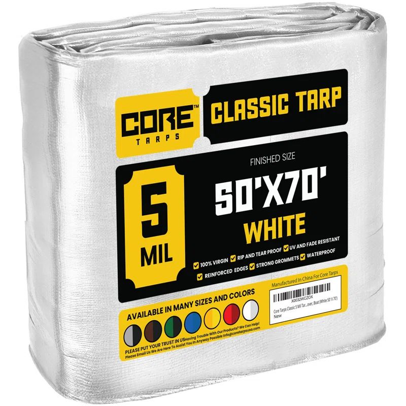 Core Tarps 8x10 Brown and Black Heavy Duty Waterproof Tarp
