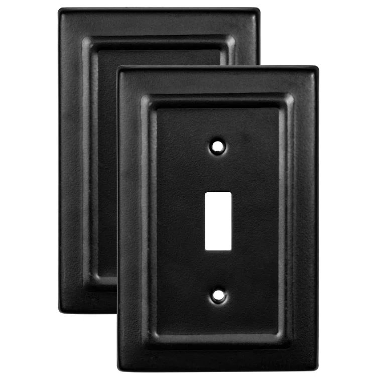 Architectural Matte Black 1-Gang Decorative Wall Plate