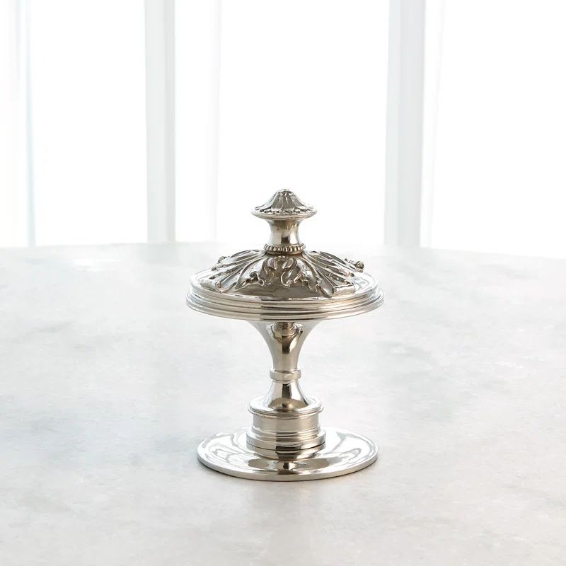 Handmade Nickel-Plated Brass Newel Cap Sculpture