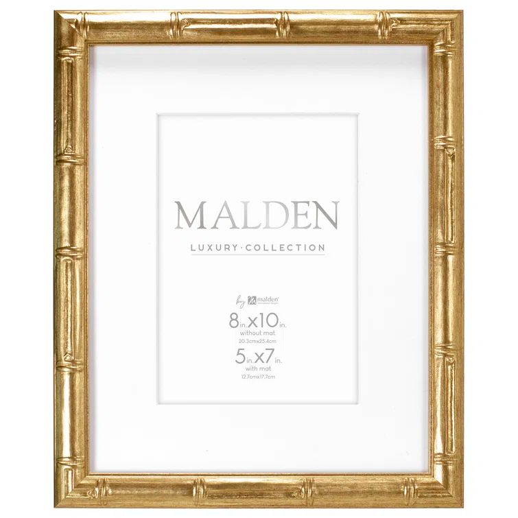 8x10 Gold Faux Bamboo Tabletop and Wall Frame