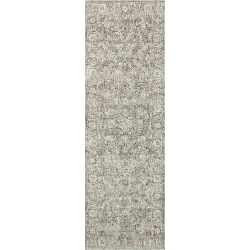 Honora Slate and Beige Vintage-Inspired Runner Rug 2'-7" x 8'-0"