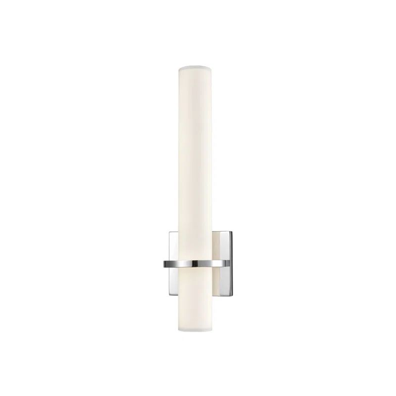 18" Chrome Cylinder Dimmable Energy Star Wall Sconce