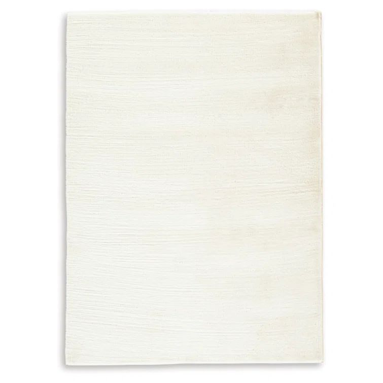 Anaben 5' x 7' Ivory Cotton Synthetic Washable Rug