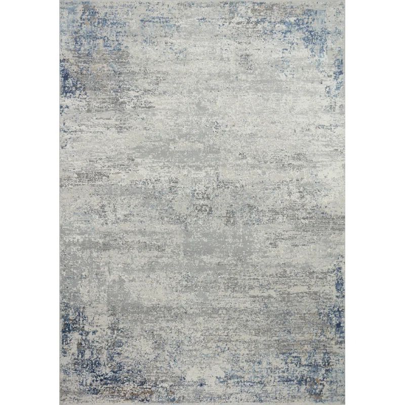Stella Light Gray and Beige 8' x 10' Synthetic Area Rug