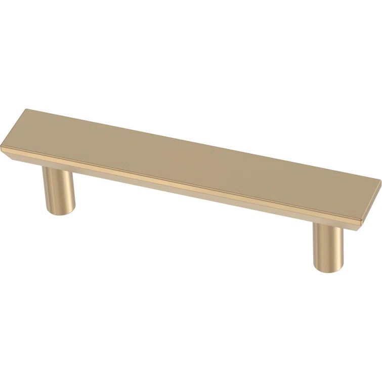 Champagne Bronze Aluminum Modern Bar Drawer Pulls Set of 5