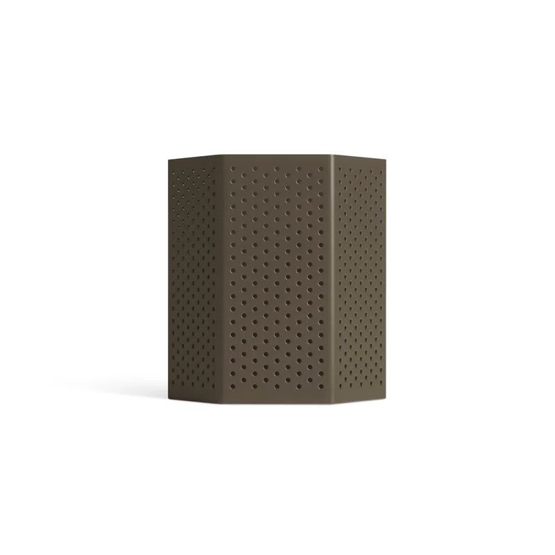 Dark Olive Hexagonal Aluminum Hanging Candle Lantern