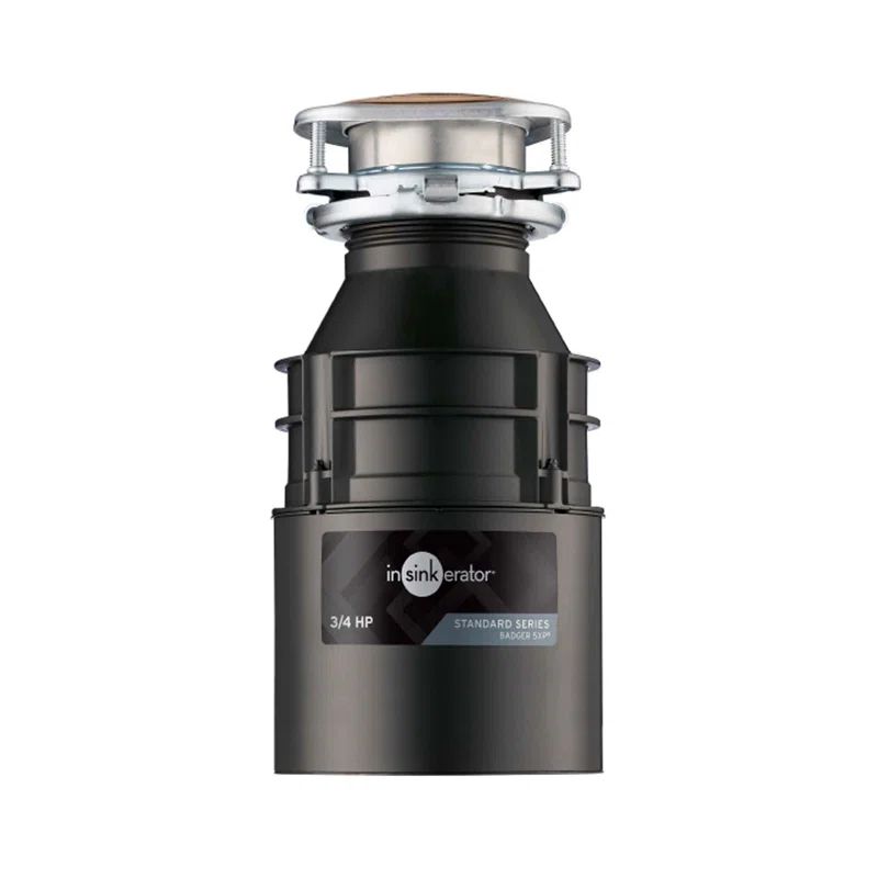 InSinkErator Badger 5XP 3/4 HP Black Stainless Steel Continuous Feed Garbage Disposal