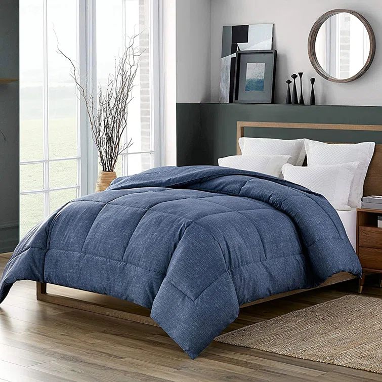 Full Dark Indigo Down Alternative Microfiber Comforter Set