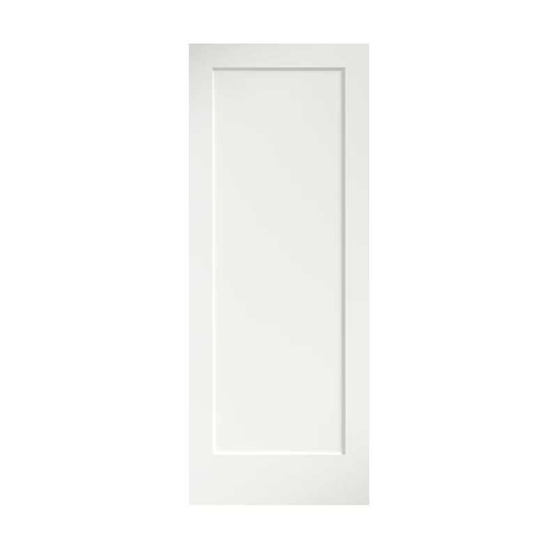 Primed White 80" x 36" Paneled Solid Wood Interior Door