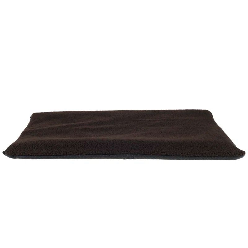 Small Brown Self-Heating Sherpa Pet Crate Pad