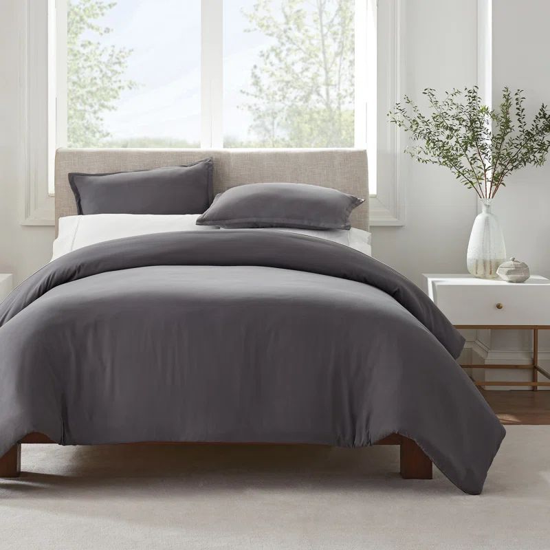 Simply Clean Gray Full/Queen Duvet Cover Set