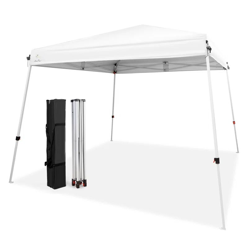 White 10x10 Waterproof UV-Resistant Steel Frame Canopy Tent