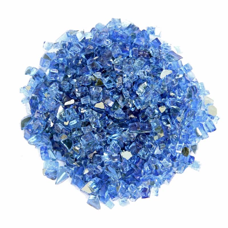 Cobalt Blue Reflective Fire Glass, 20 lbs