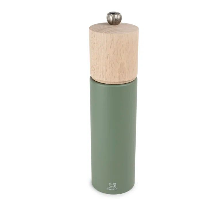 Fern Green Wood and Metal Adjustable Pepper Mill