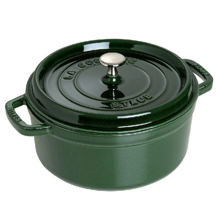 Staub Green Enameled Cast Iron 2.75-qt Round Cocotte