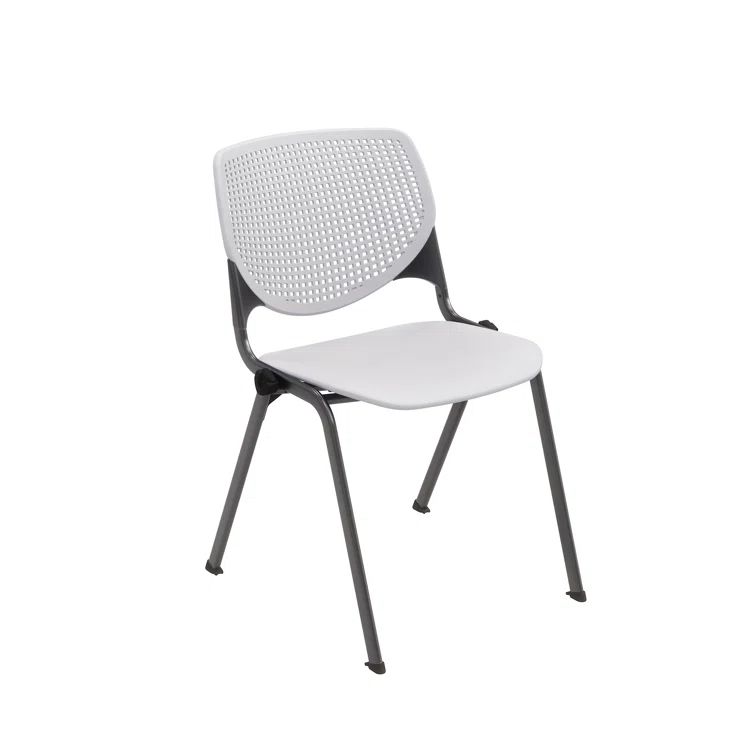 KOOL Series Light Grey Stackable Metal Office Chair