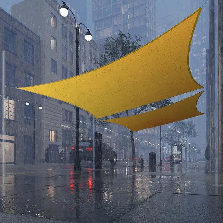 Yellow 7x12 Waterproof Rectangle Sun Shade Sail Canopy
