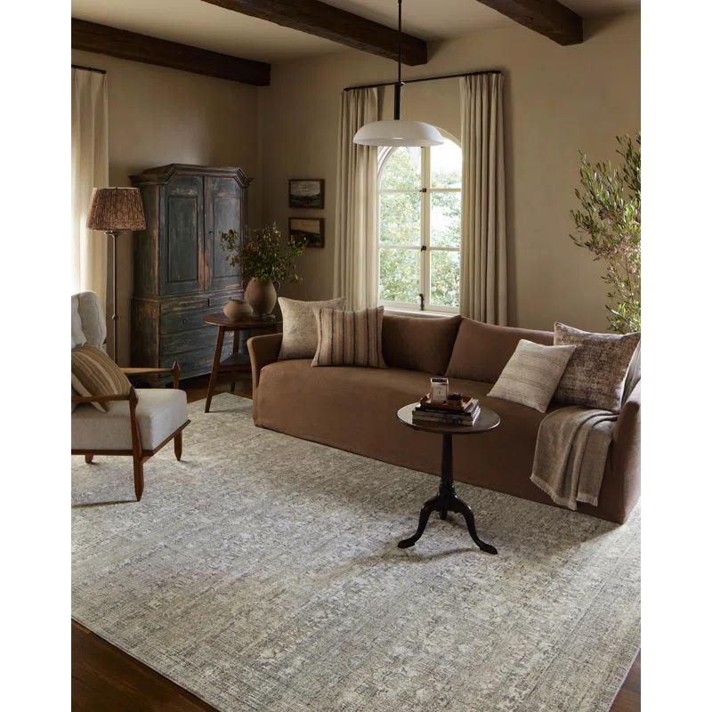 Honora Grey and Beige Synthetic 7'-10" x 10' Area Rug