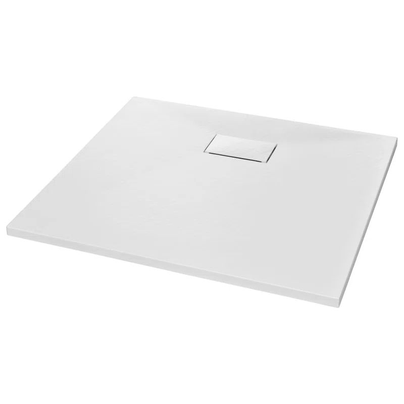 White Rectangular SMC Shower Base Pan with Center Drain