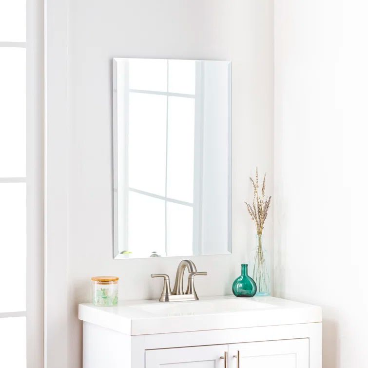 Contour Elegance 36"x24" Frameless Rectangular Beveled Wall Mirror