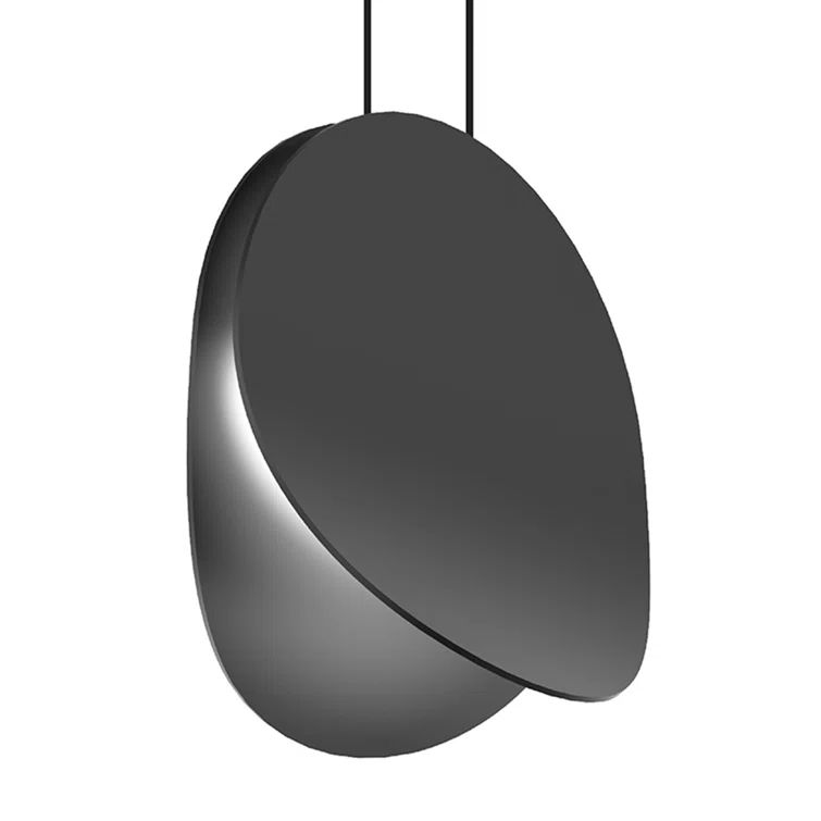 Satin Black Aluminum LED Indoor/Outdoor Bowl Pendant Light